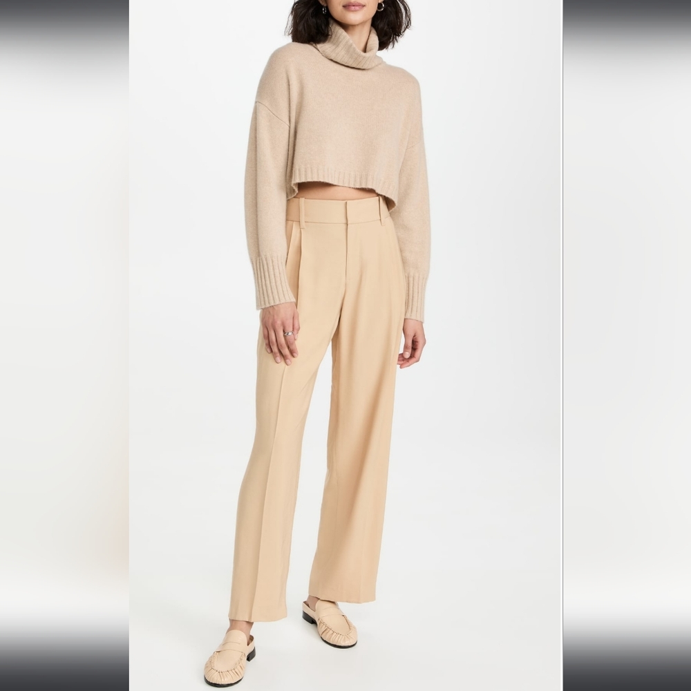 Vince Beige Wide Leg Trousers